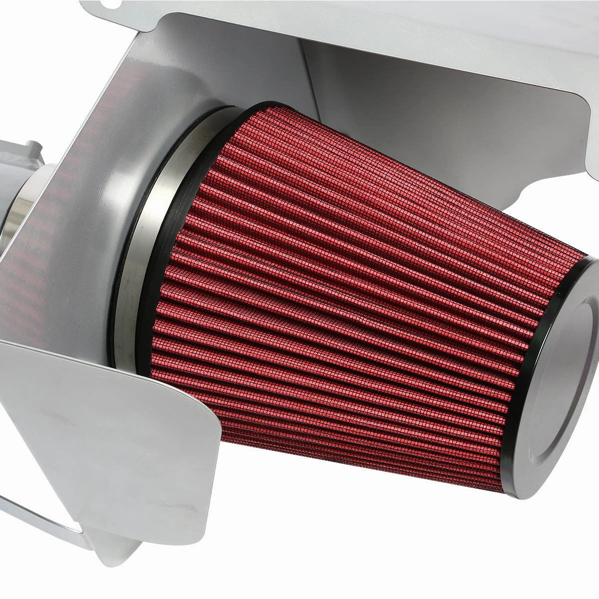 09-14 Chevy Silverado GMC Sierra 4.8L-6.2L Aluminum Cold Air Intake w/Heat Shield Red Filter