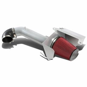 09-14 Chevy Silverado GMC Sierra 4.8L-6.2L Aluminum Cold Air Intake w/Heat Shield Red Filter