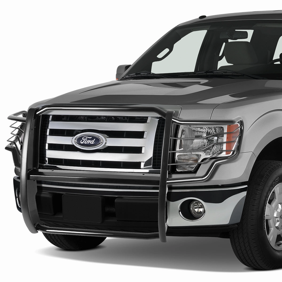 09-14 Ford F150 Brush Grille Guard - Steel - Black