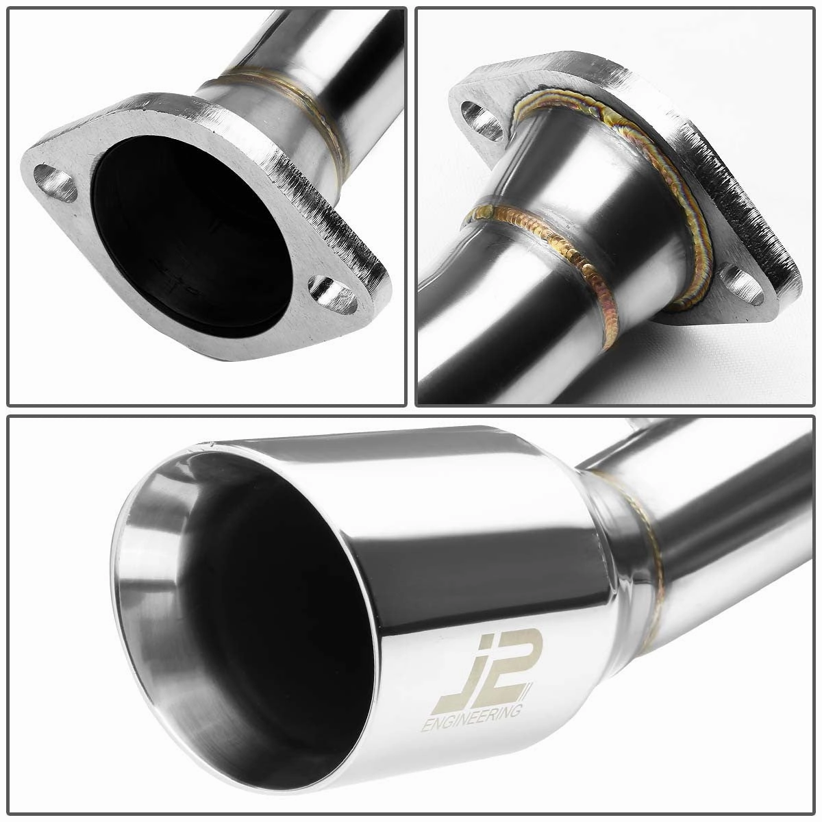 09-14 Nissan Cube Catback Exhaust w/Muffler Tip - Stainless Steel
