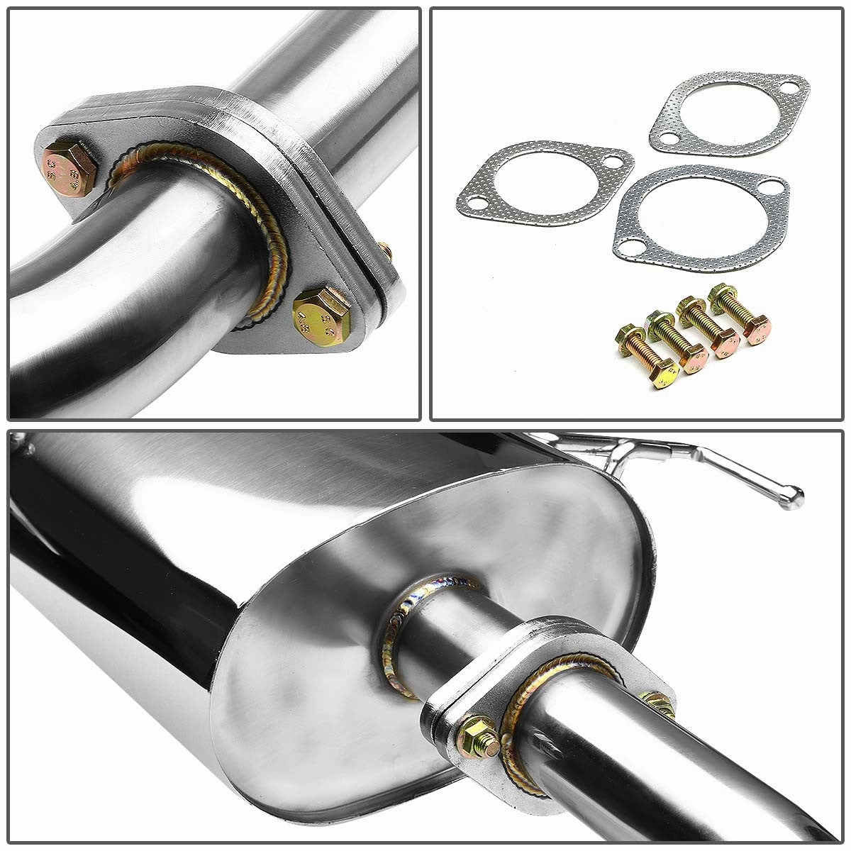 09-14 Nissan Cube Catback Exhaust w/Muffler Tip - Stainless Steel