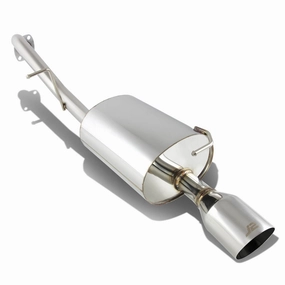 10-14 Toyota Prius Axle Back Exhaust System - 4 in. Muffler Tip - Stainless Steel