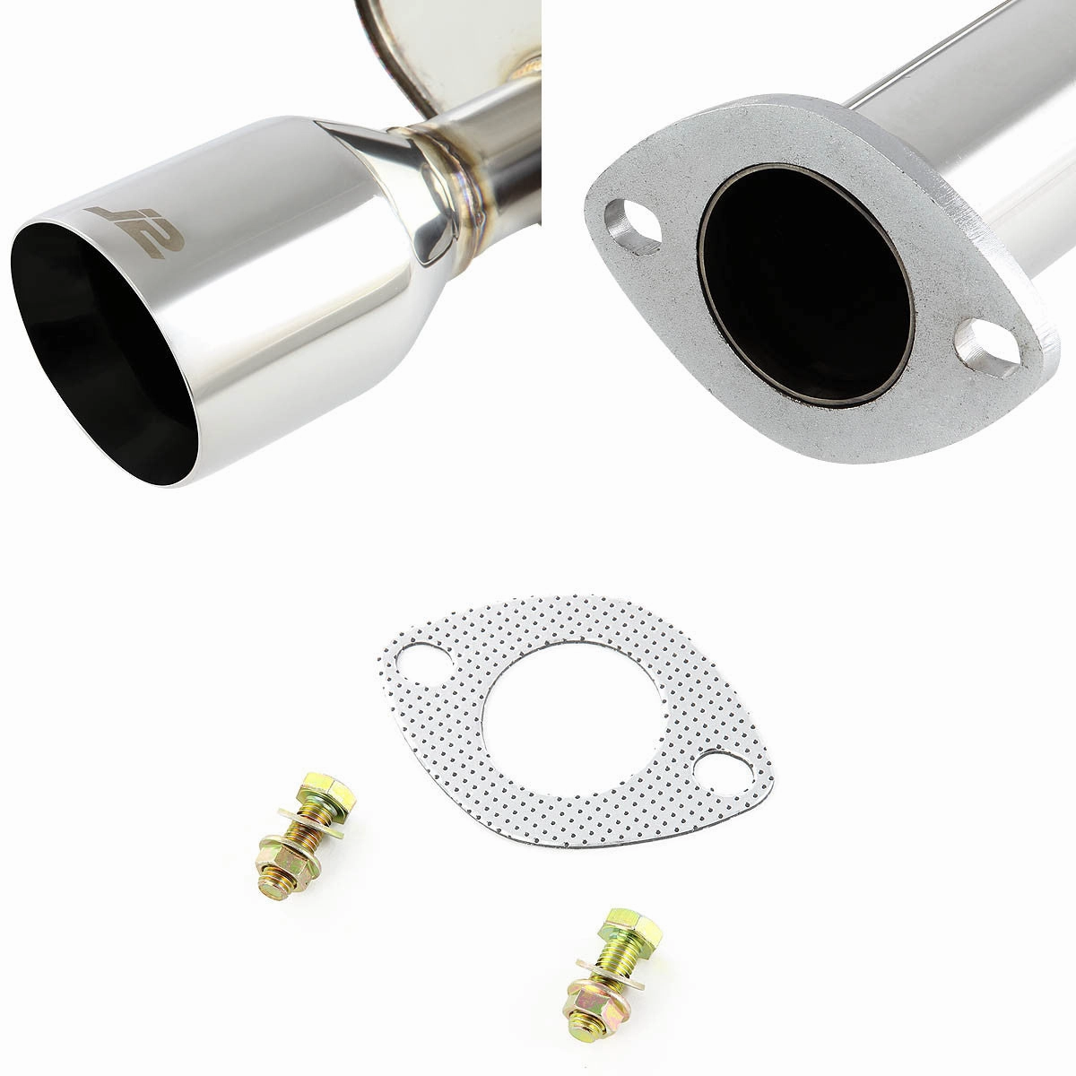 10-14 Toyota Prius Axle Back Exhaust System - 4 in. Muffler Tip - Stainless Steel