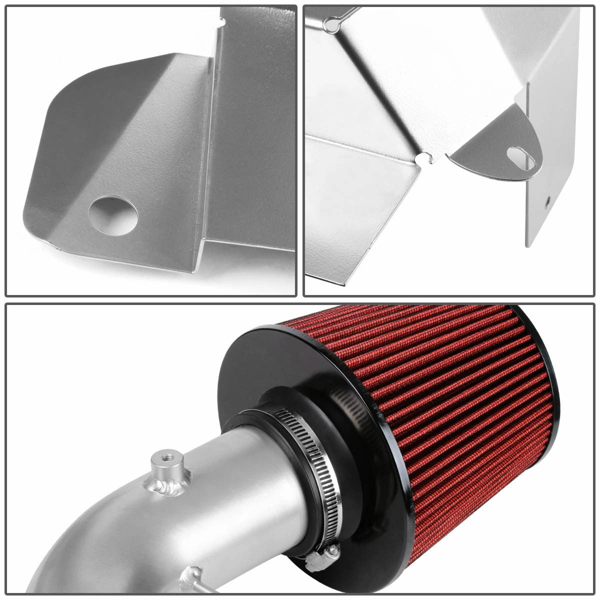 10-14 VW Golf Passat Audi A3 2.0L TDI Diesel Aluminum Cold Air Intake w/Heat Shield Filter