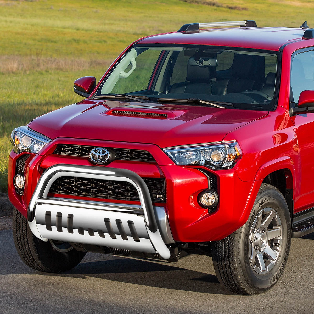 10-16 Toyota 4Runner Bull Bar w/Skid Plate - Stainless Steel