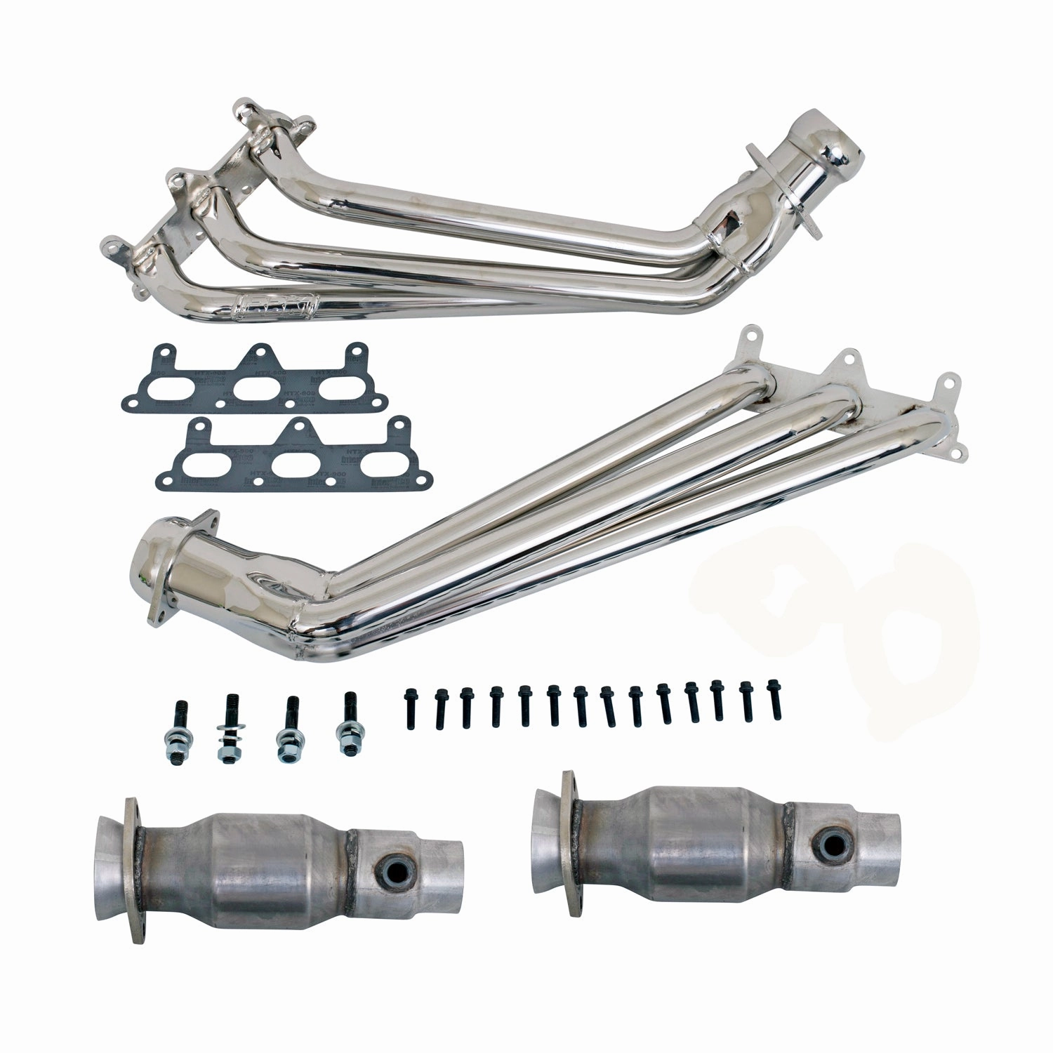 1-5/8 Long Tube Headers W/Cats System (Chrome) <br> 10-11 Chevy Camaro V6