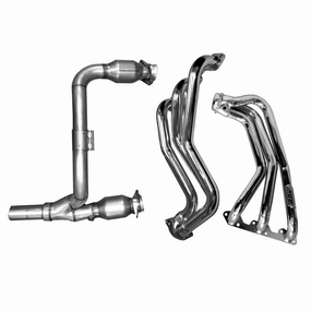 1-5/8 Long Tube Headers W/Cats Y Pipe (Chrome) <br> 07-11 Jeep Wrangler