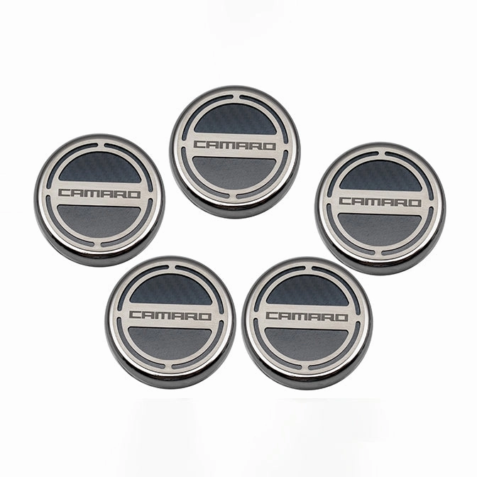 2010-2022 Camaro - Engine Fluid Cap Covers CAMARO Style 5Pc - V6