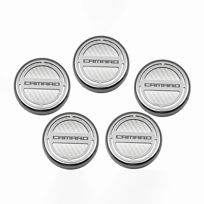 2010-2022 Camaro - Engine Fluid Cap Covers CAMARO Style 5Pc - V6