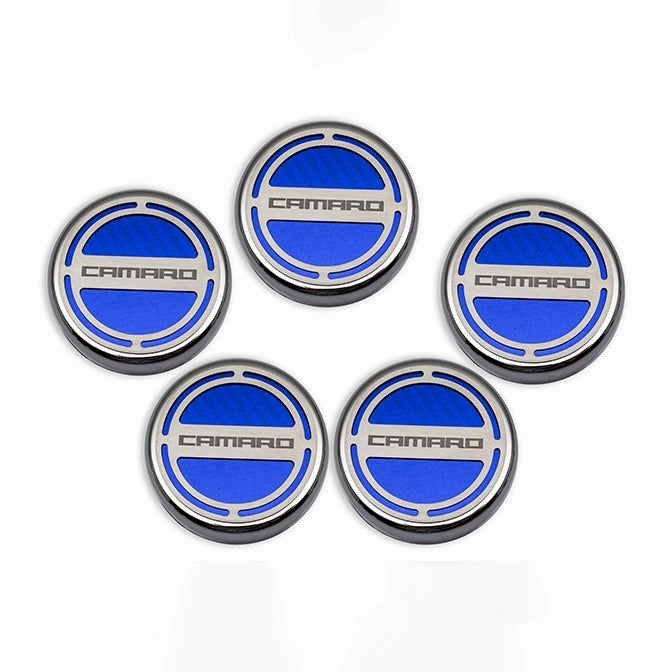 2010-2022 Camaro - Engine Fluid Cap Covers CAMARO Style 5Pc - V6
