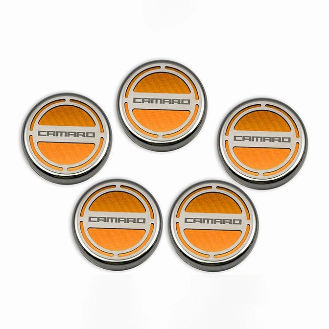 2010-2022 Camaro - Engine Fluid Cap Covers CAMARO Style 5Pc - V6