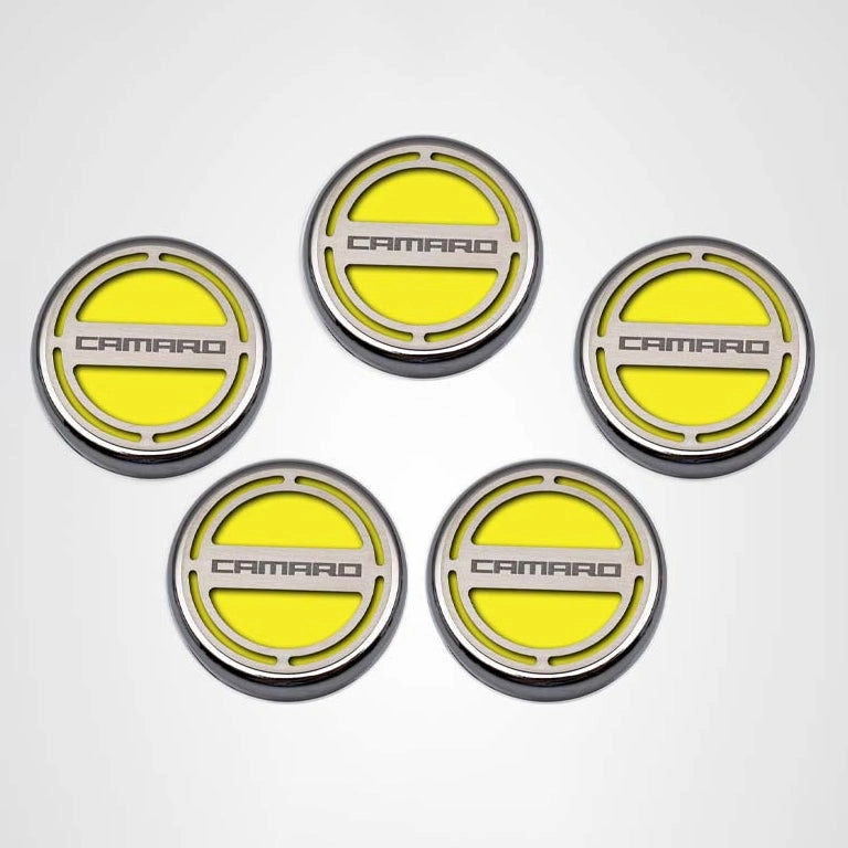 2010-2022 Camaro - Engine Fluid Cap Covers CAMARO Style 5Pc - V6