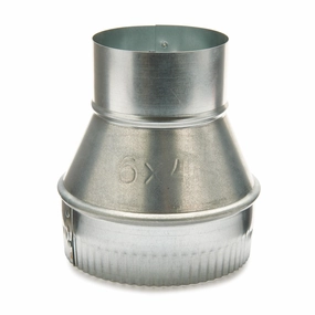6" to 4" Metal Reducer - Dust Collection Fitting
