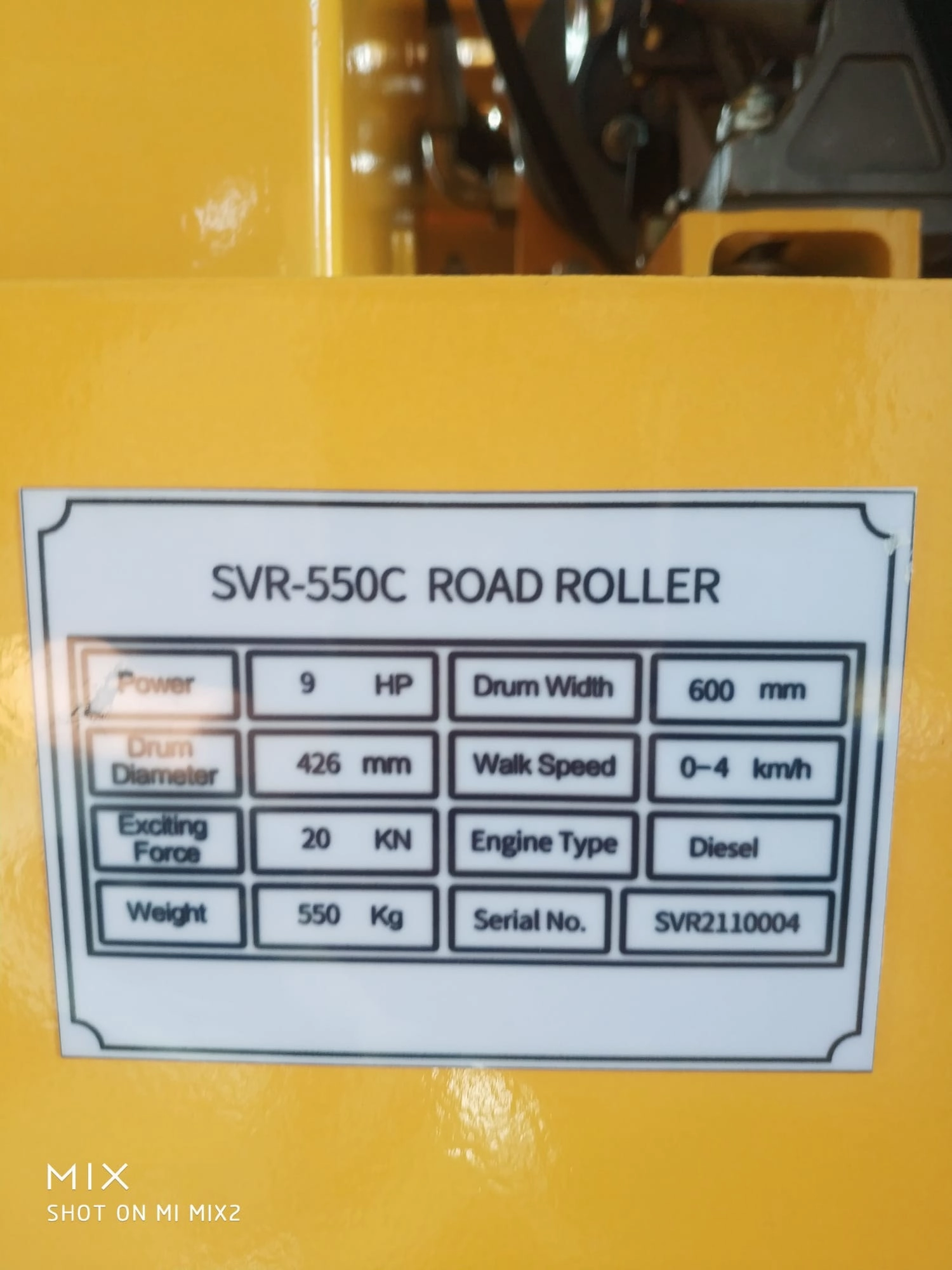 Aiko Road Roller 6Hp 550Kg CF178F Air-Cooled Diesel Engine (Mikasa Green) | Model : SVR-550