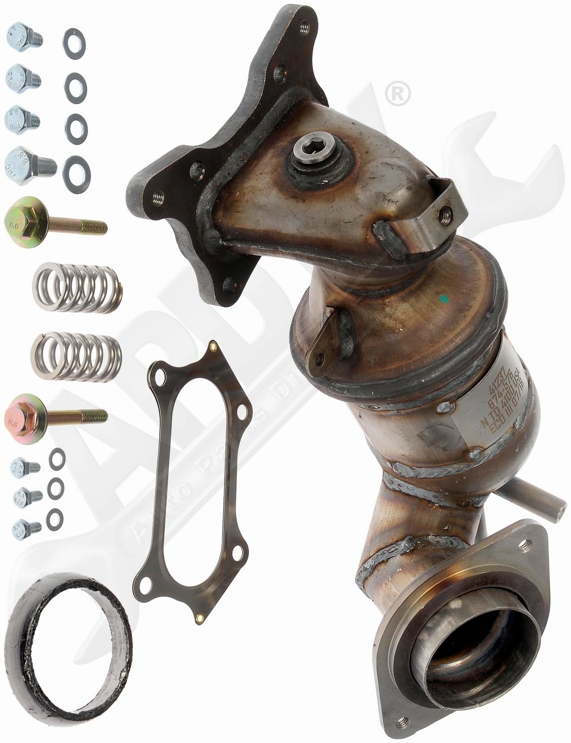 APDTY 155276 Catalytic Converter with Integrated Exhaust Manifold