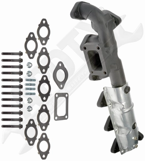 APDTY 158060 Ceramic Coated Exhaust Manifold Kit 6.7L Cummins Turbo Diesel