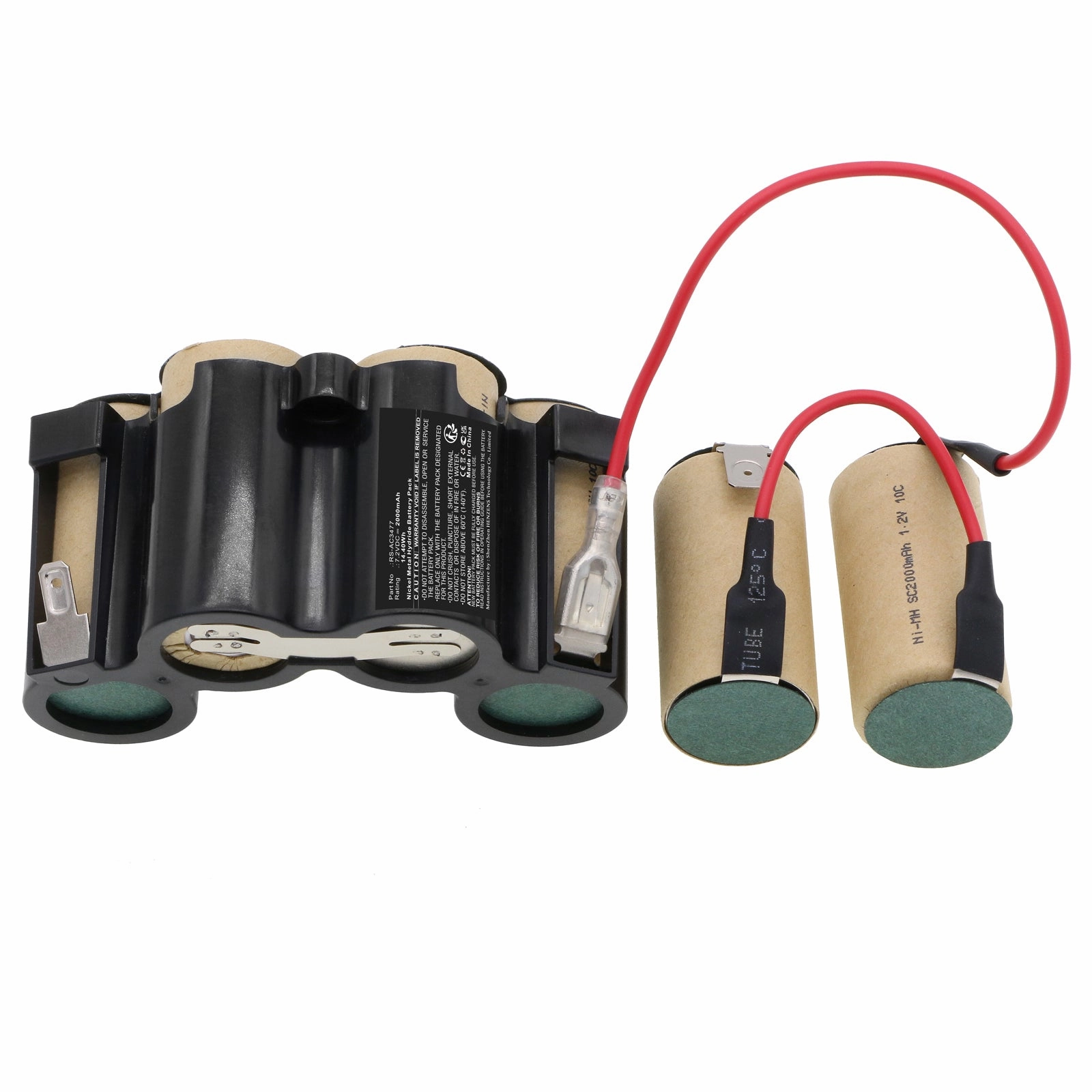 Batteries N Accessories BNA-WB-H18326 Vacuum Cleaner Battery - Ni-MH, 7.2V, 2000mAh, Ultra High Capacity - Replacement for Rowenta RS-AC3477 Battery