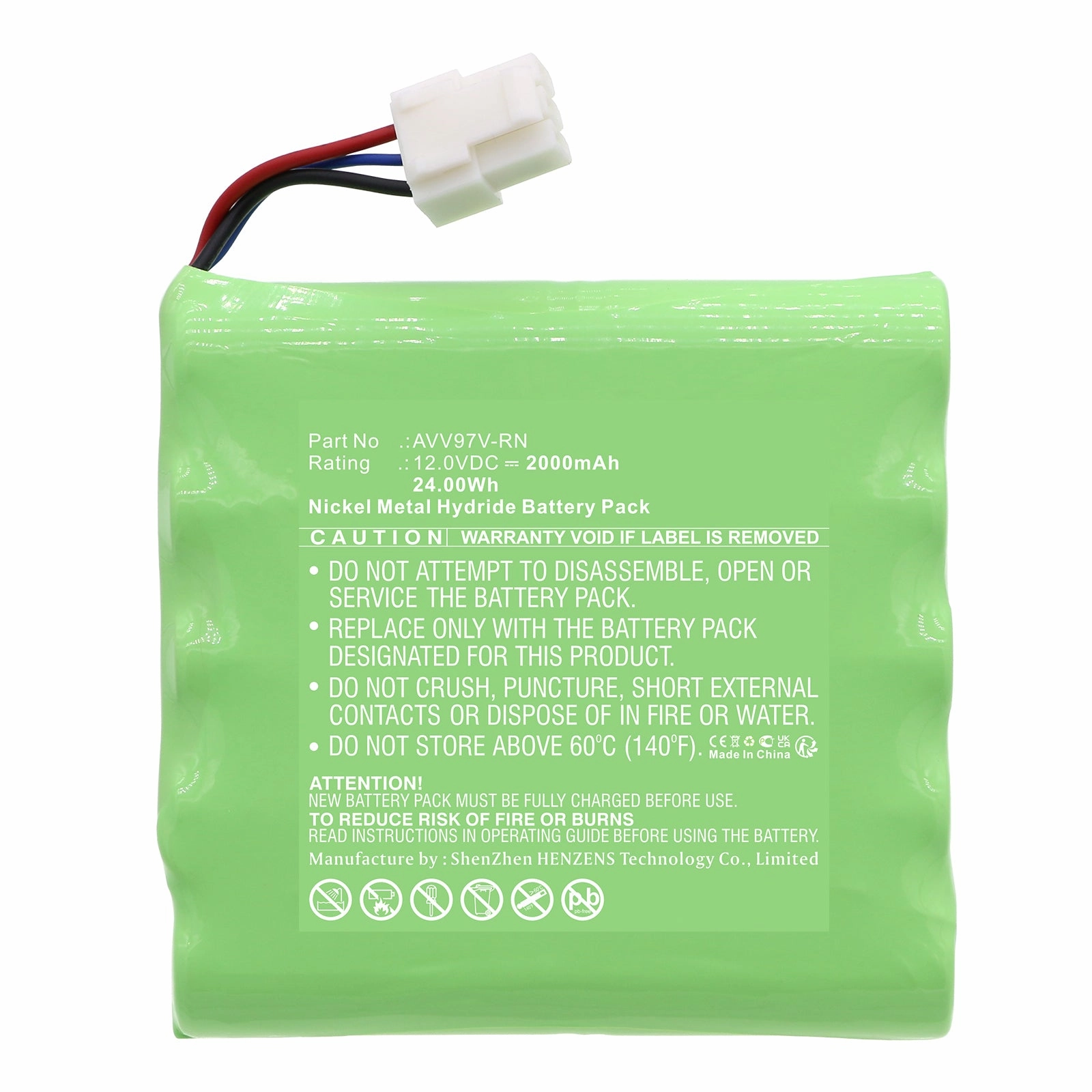 Batteries N Accessories BNA-WB-H18862 Vacuum Cleaner Battery - Ni-MH, 12V, 2000mAh, Ultra High Capacity - Replacement for Panasonic AVV97V-RN Battery