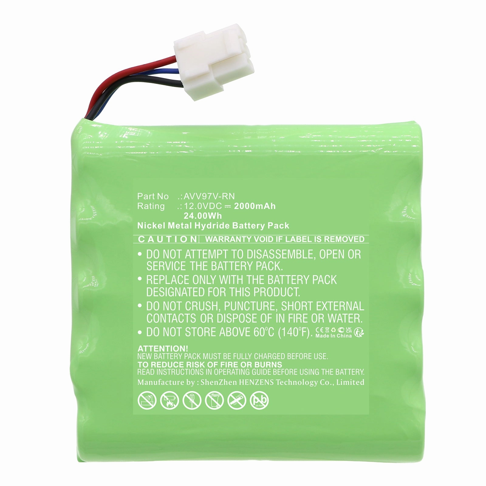Batteries N Accessories BNA-WB-H18862 Vacuum Cleaner Battery - Ni-MH, 12V, 2000mAh, Ultra High Capacity - Replacement for Panasonic AVV97V-RN Battery