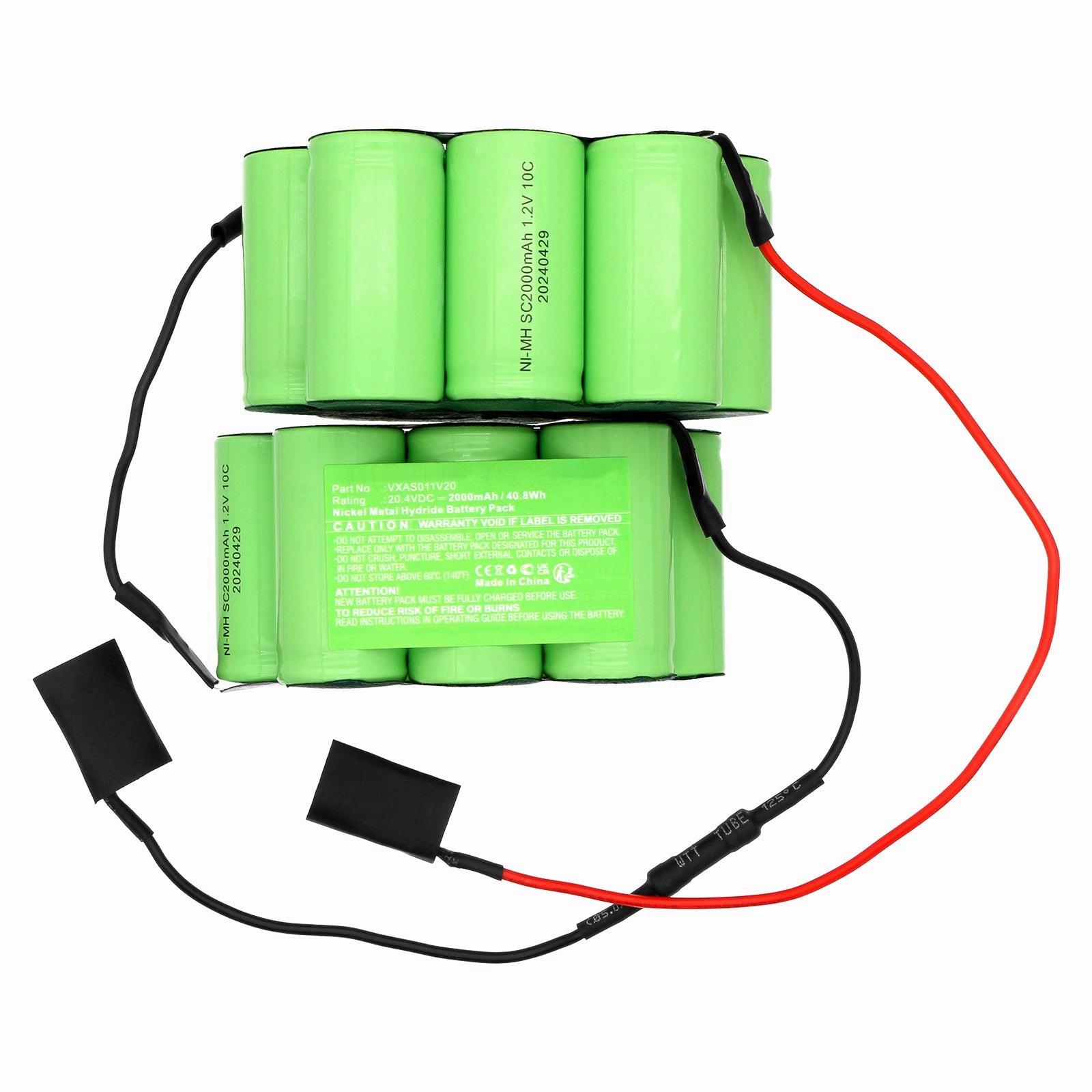 Batteries N Accessories BNA-WB-H20332 Vacuum Cleaner Battery - Ni-MH, 20.4V, 2000mAh, Ultra High Capacity - Replacement for Bosch 11008882 Battery