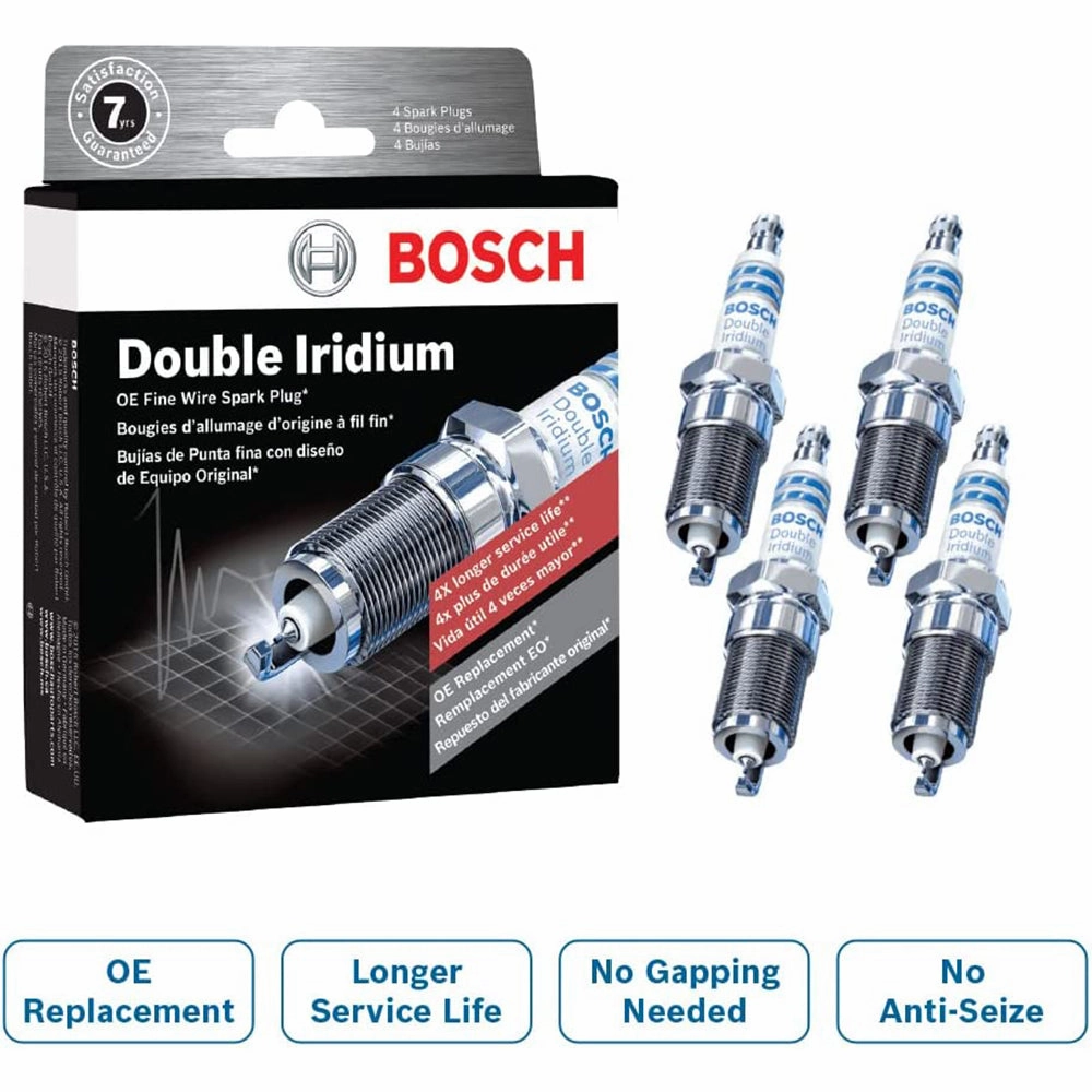 Bosch 96308 OE Fine Wire Double Iridium Spark Plug - Pack of 4 (REPLACED BY 96311)