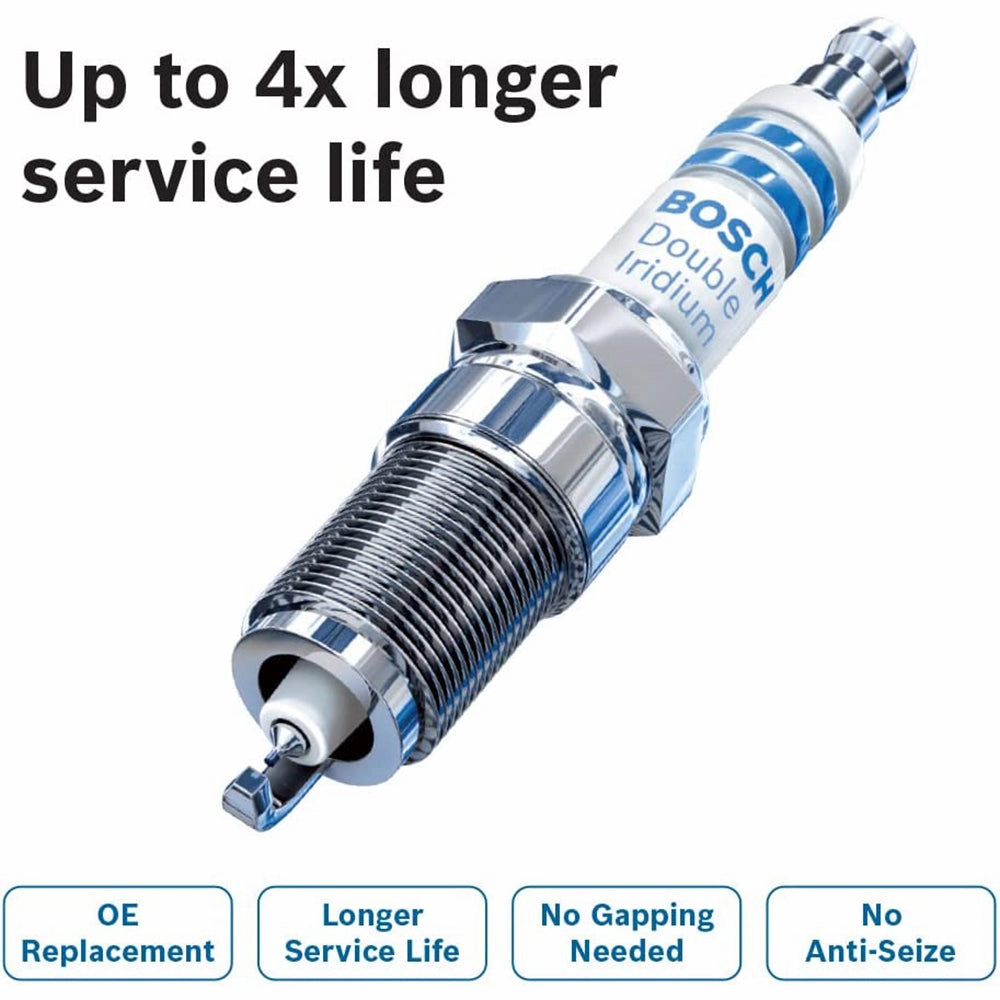 Bosch 96308 OE Fine Wire Double Iridium Spark Plug - Pack of 4 (REPLACED BY 96311)