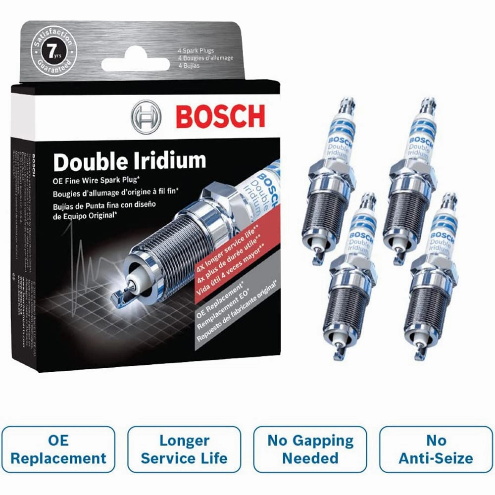 Bosch 9654 OE Fine Wire Double Iridium Spark Plug - Pack of 4