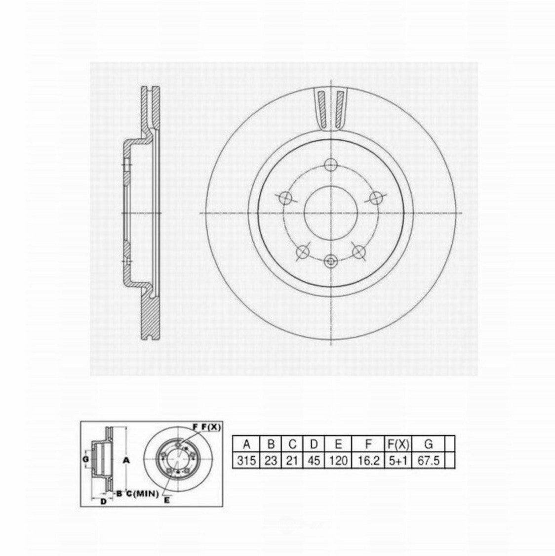 C11296 Pro Series OE  Brake Rotor - Rear
