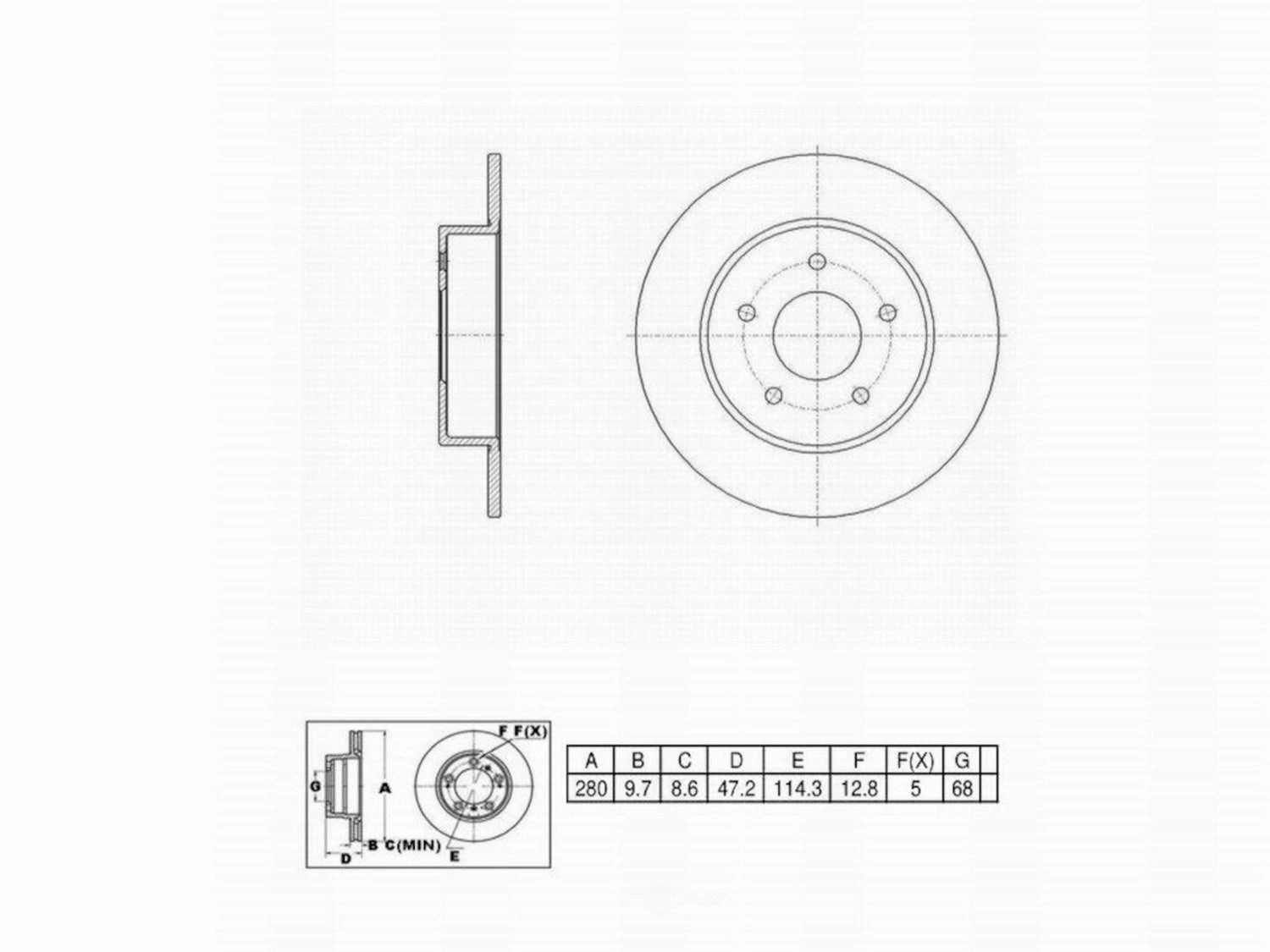 C30279 Pro Series OE  Brake Rotor - Rear