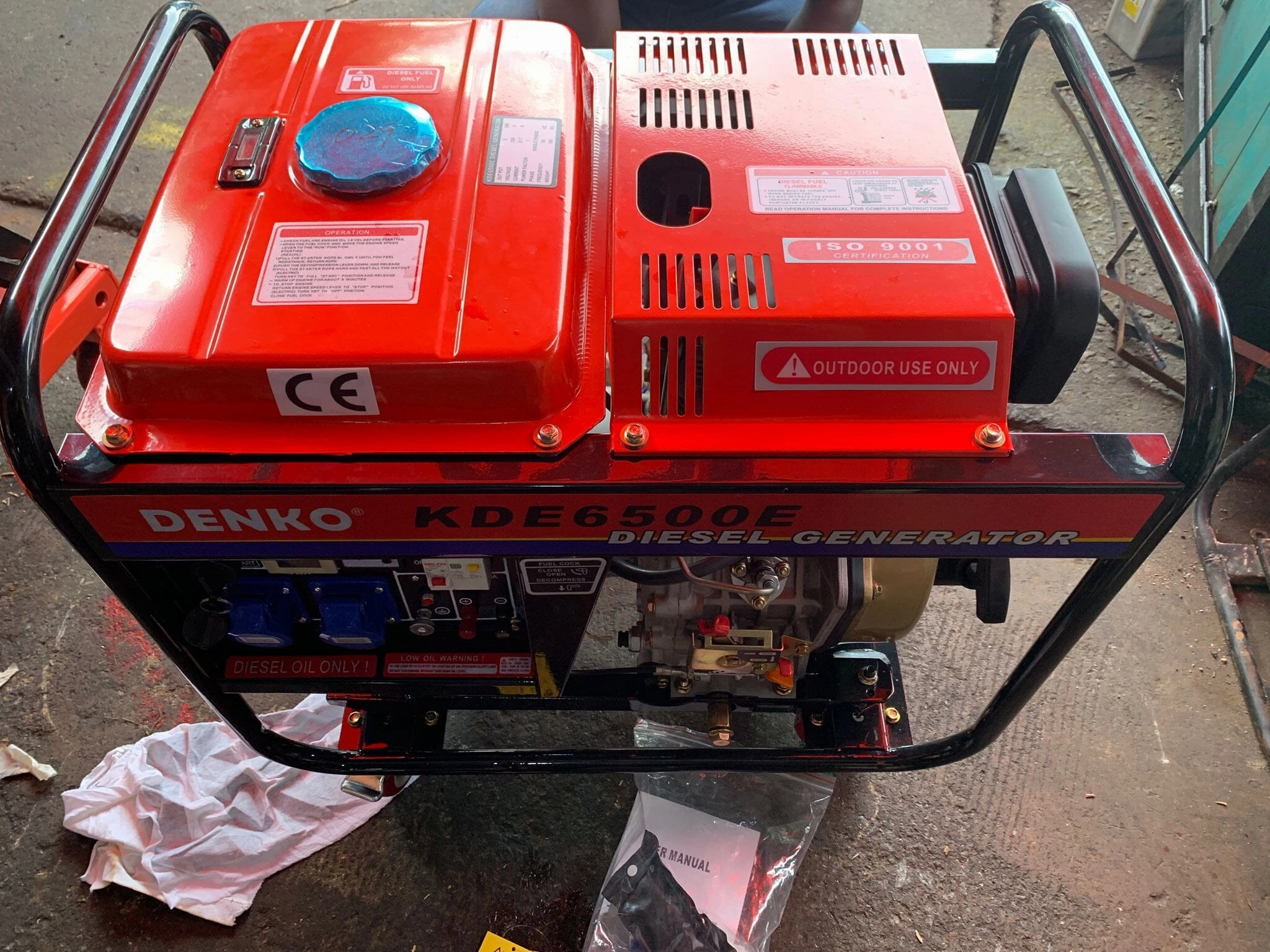 Denko Diesel Generator 5.0 kW with NS40 Battery | Model : KDE6500E-DENKO