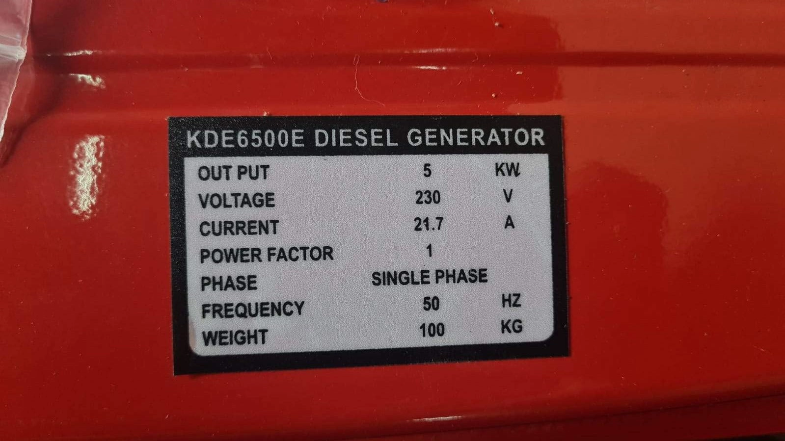 Denko Diesel Generator 5.0 kW with NS40 Battery | Model : KDE6500E-DENKO