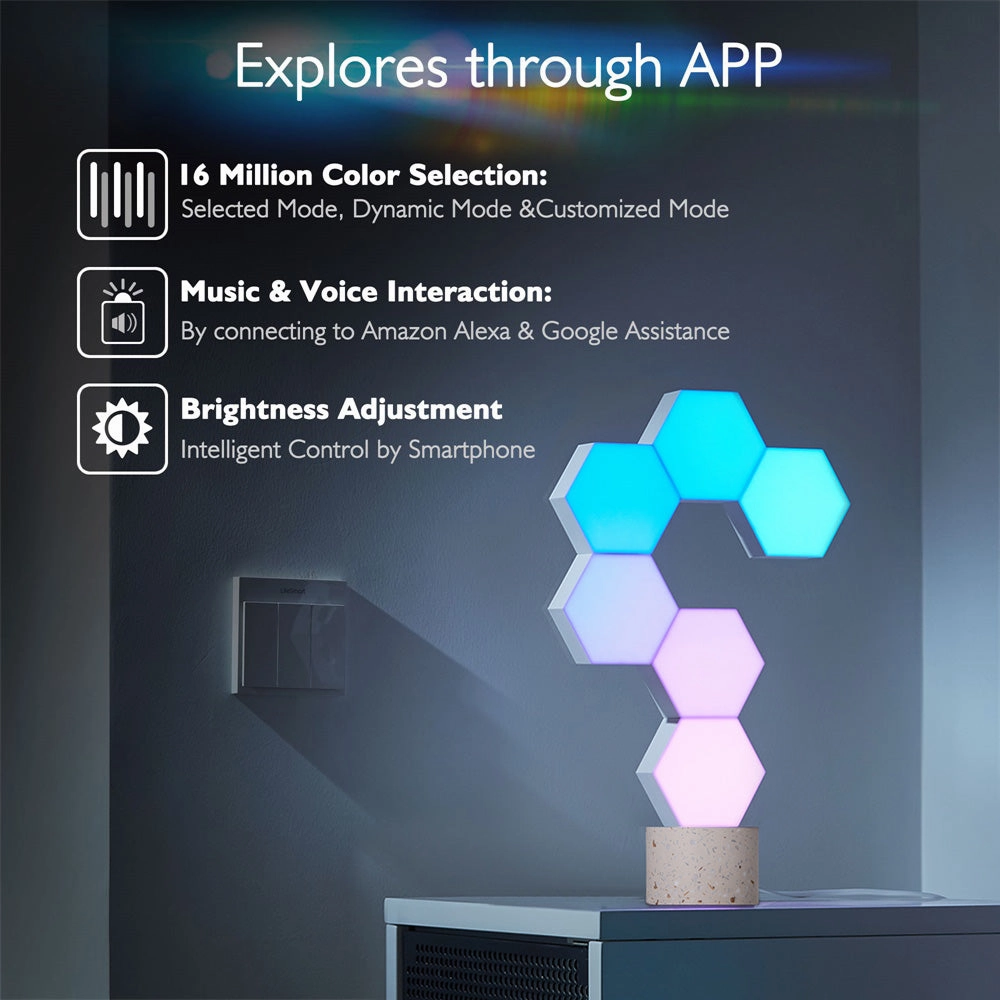 LifeSmart Cololight LED Smart Light Panels w/ Base Adaptor Set of 6