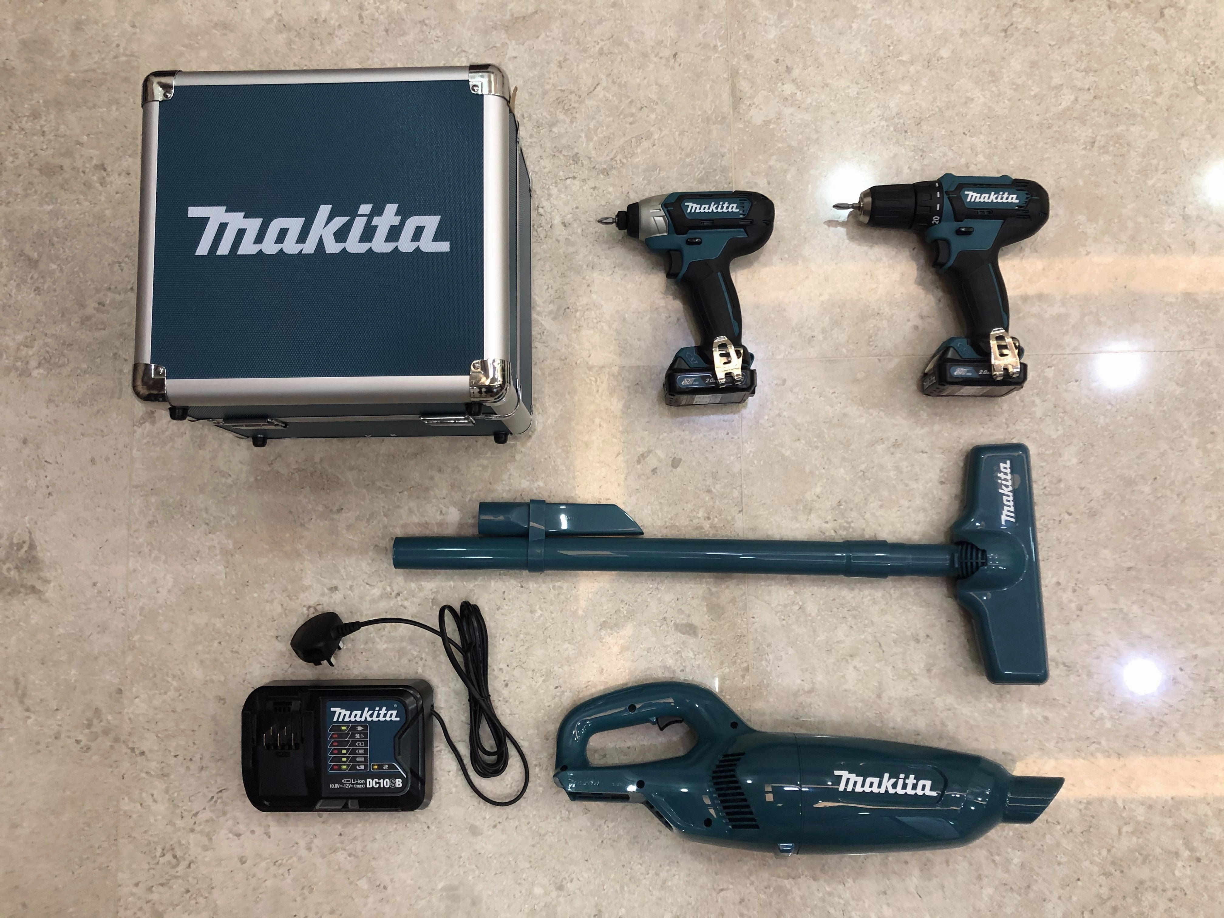 Makita 12V Combo Kit (Driver Drill   Impact Driver & Free Vacuum Cleaner) | Model : CLX224SAX1