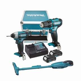 Makita 12V Combo Kit (Driver Drill   Impact Driver & Free Vacuum Cleaner) | Model : CLX224SAX1