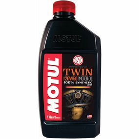 Motul Twin 20W50 Synthetic Motorcycle Motor Oil, 946-mL