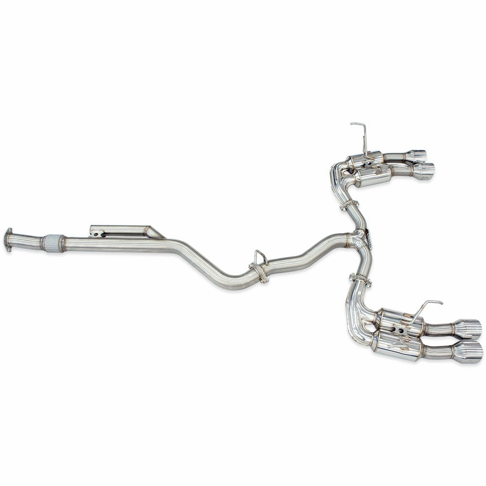 R400 Cat Back Exhaust w/SS Straight Cut Tips - Subaru WRX VB 22 