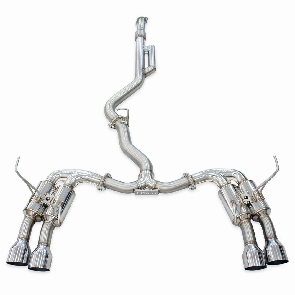 R400 Cat Back Exhaust w/SS Straight Cut Tips - Subaru WRX VB 22 