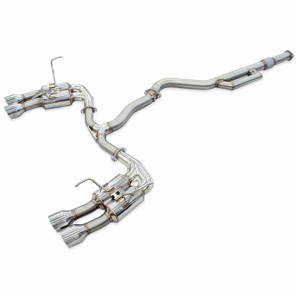 R400 Cat Back Exhaust w/SS Straight Cut Tips - Subaru WRX VB 22 
