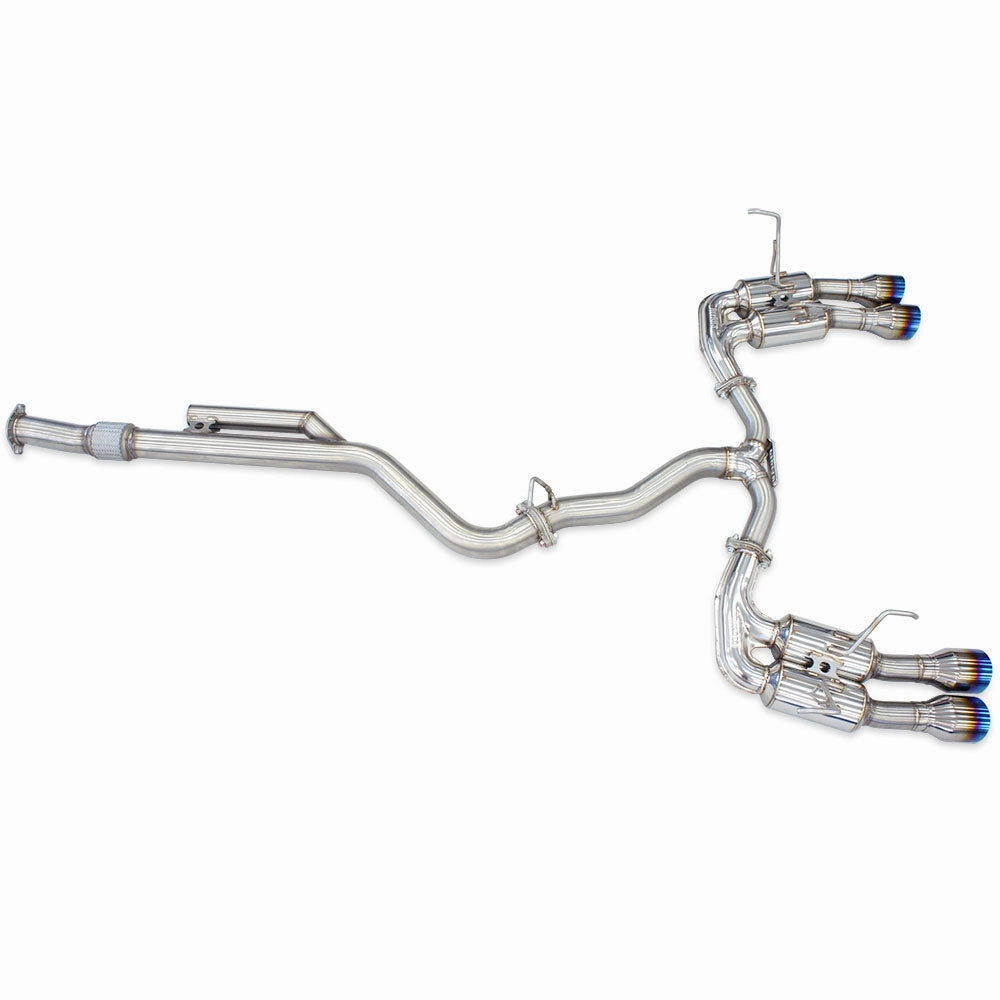 R400 Cat Back Exhaust w/Ti Straight Cut Tips - Subaru WRX VB 22 