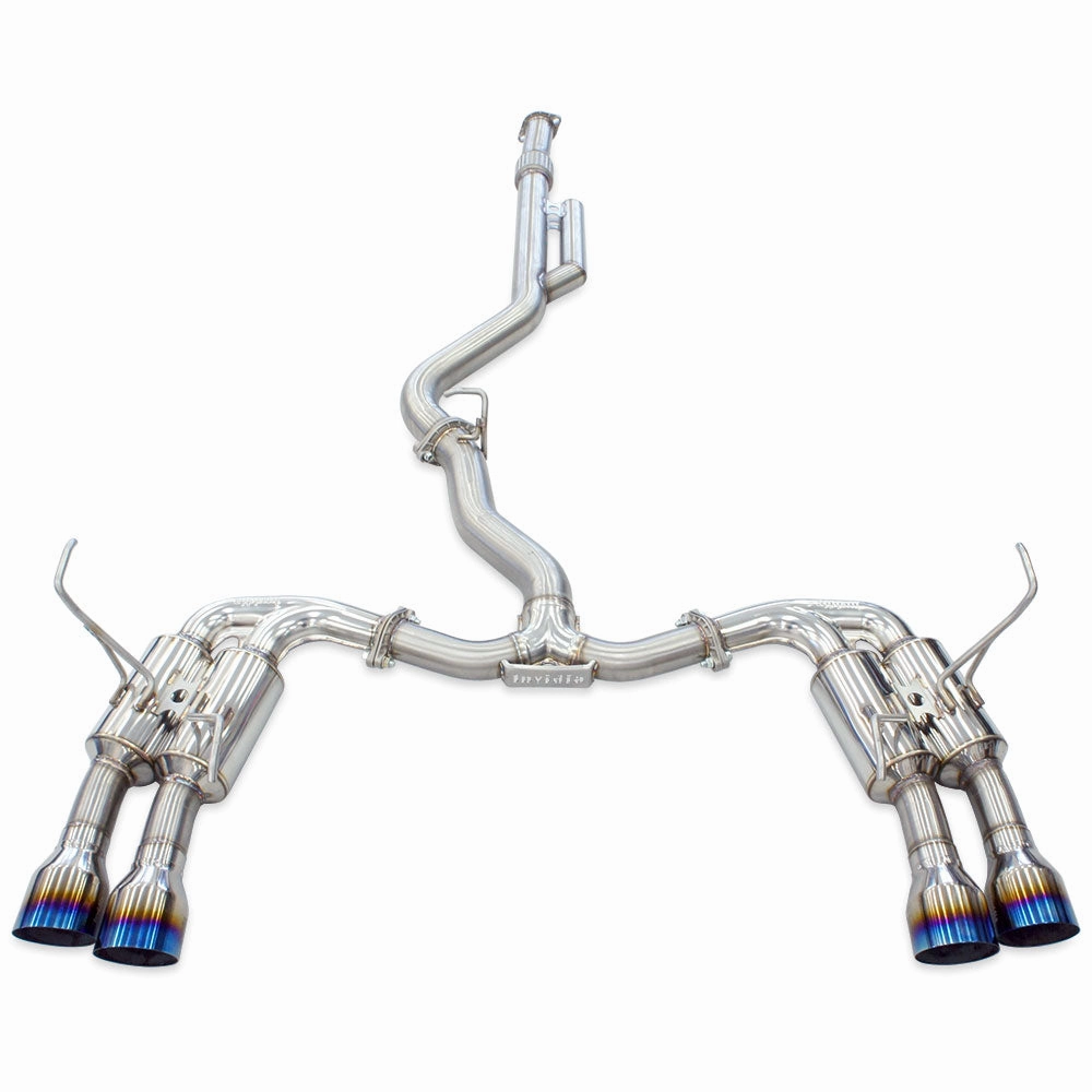 R400 Cat Back Exhaust w/Ti Straight Cut Tips - Subaru WRX VB 22 