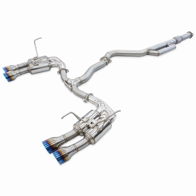 R400 Cat Back Exhaust w/Ti Straight Cut Tips - Subaru WRX VB 22 
