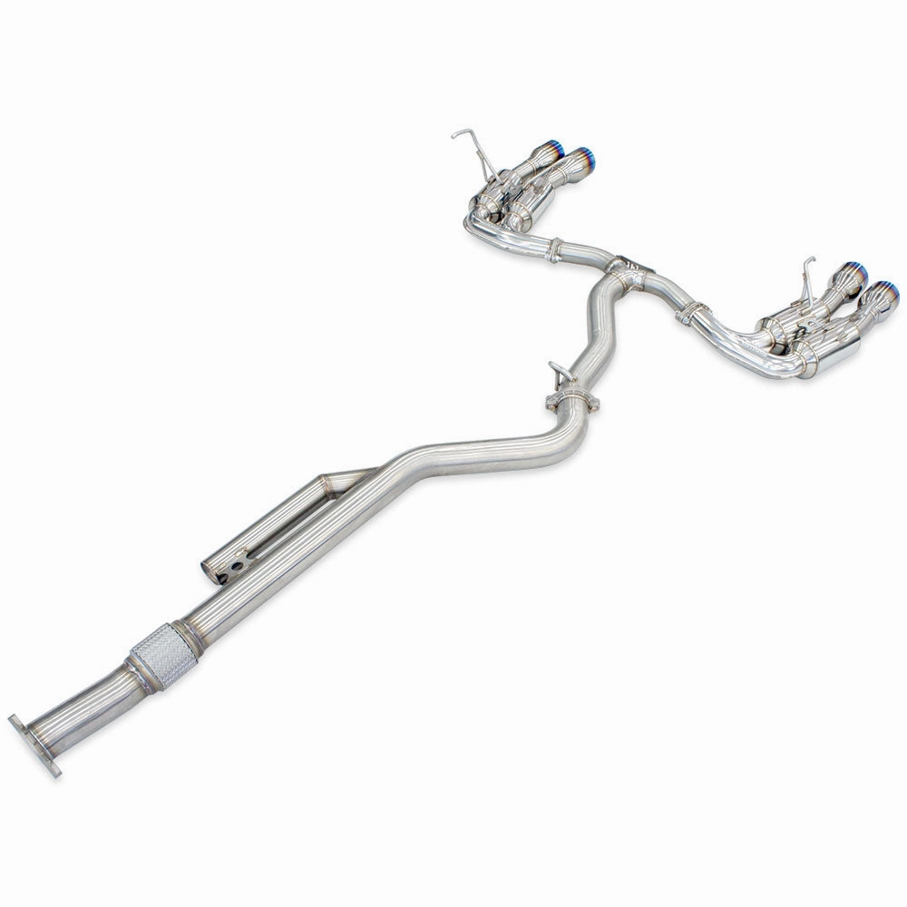 R400 Cat Back Exhaust w/Ti Straight Cut Tips - Subaru WRX VB 22 