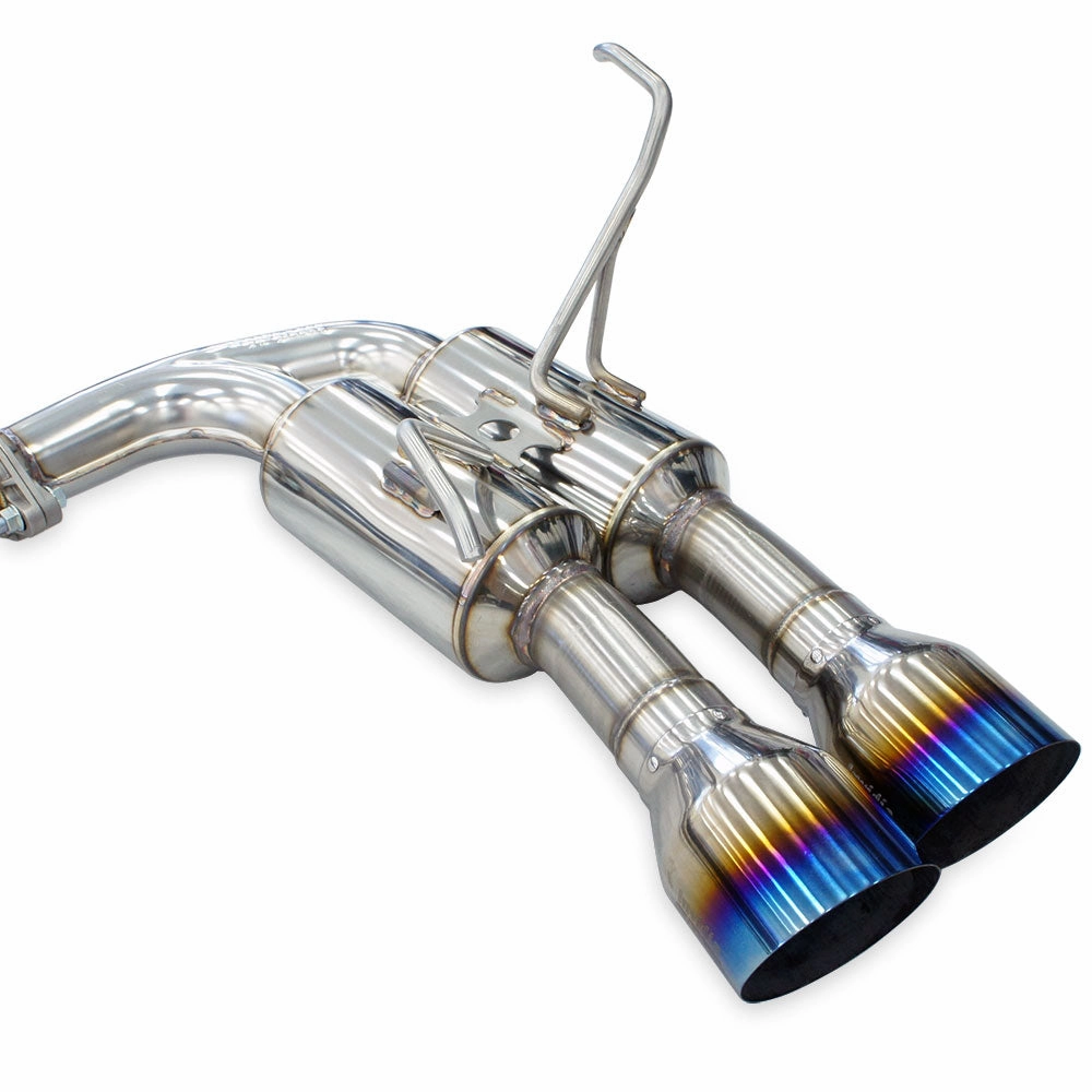 R400 Cat Back Exhaust w/Ti Straight Cut Tips - Subaru WRX VB 22 