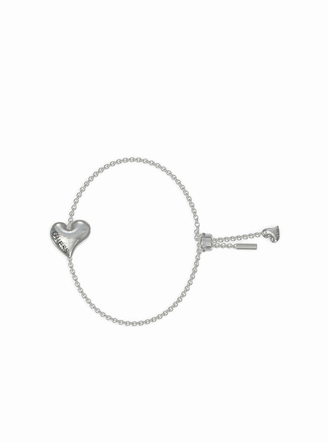 Silver Fluid Hearts Logo Bracelet