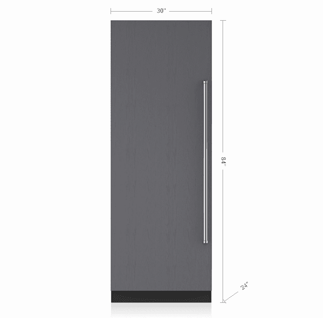 Sub-Zero IC30RIDLH 30" Designer Column Refrigerator With Internal Dispenser - Panel Ready