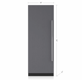 Sub-Zero IC30RIDLH 30" Designer Column Refrigerator With Internal Dispenser - Panel Ready