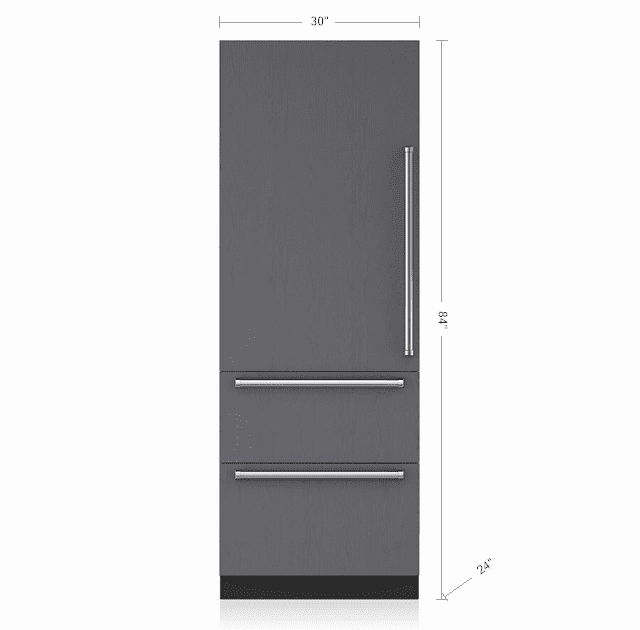 Sub-Zero IT30RIDRH 30" Designer Over-And-Under Refrigerator With Internal Dispenser - Panel Ready