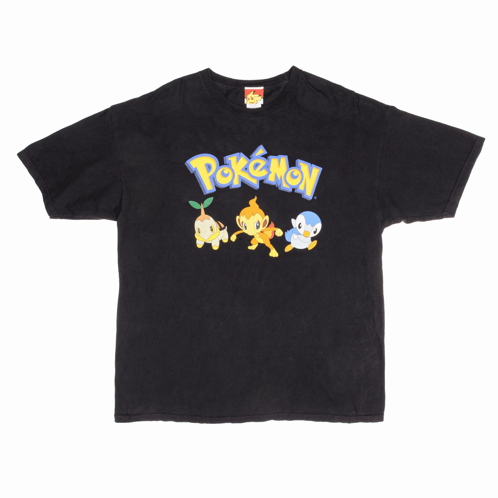 VINTAGE POKEMON DIAMOND & PEARL STARTERS 2007 TEE SHIRT SIZE XL