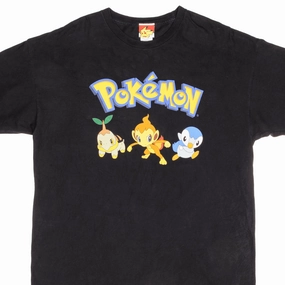 VINTAGE POKEMON DIAMOND & PEARL STARTERS 2007 TEE SHIRT SIZE XL